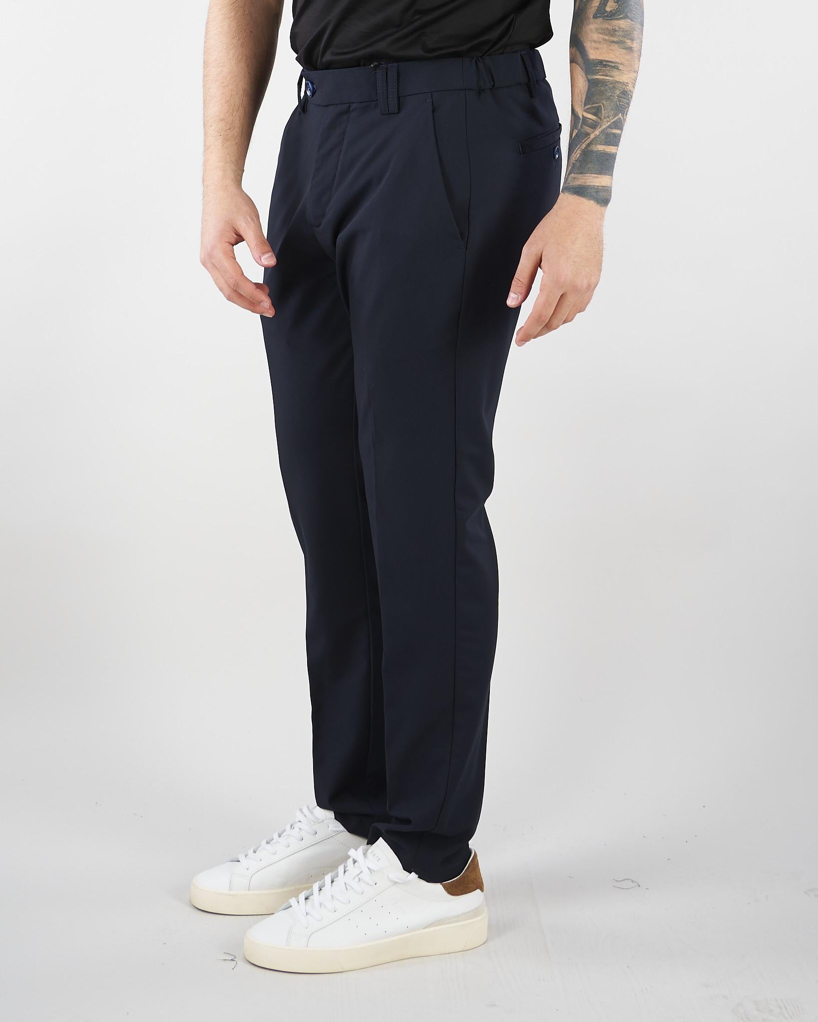 Pantalone Blu con elastico in vita U7000G5417 50 UNGARO 