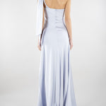 Abito Celeste lungo in satin SS260382 25 ELEH 