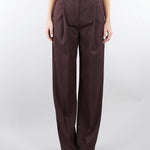Pantaloni Cacao in fresco lana con placca gioiello PA15761E2 644 ELISABETTA FRANCHI 