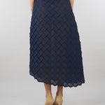 Gonna jacquard Blu con fondo asimmetrico M6EY13 880 MEIMEIJ 
