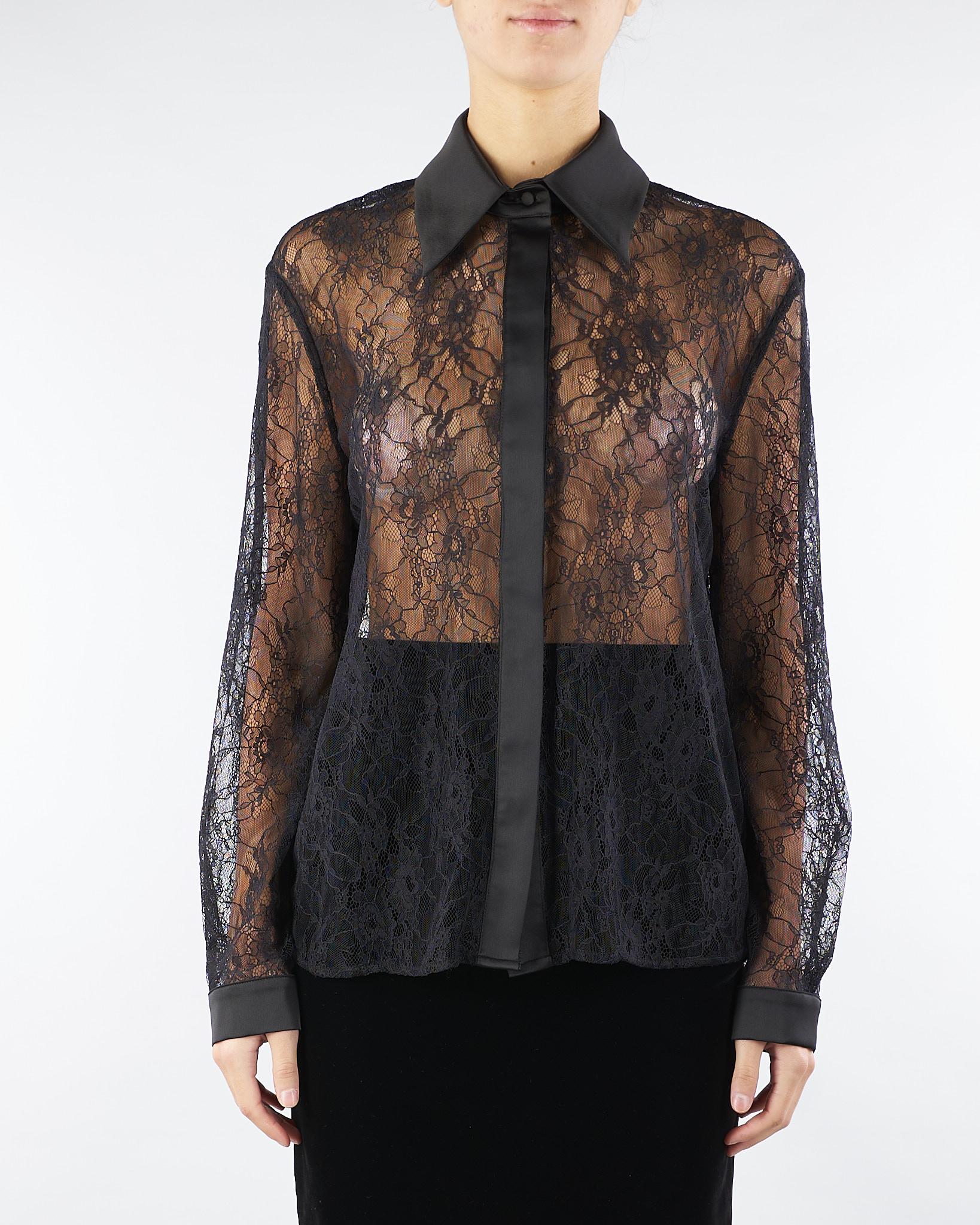 Camicia Nero in pizzo AT212 99 ATELIER LEGORA 