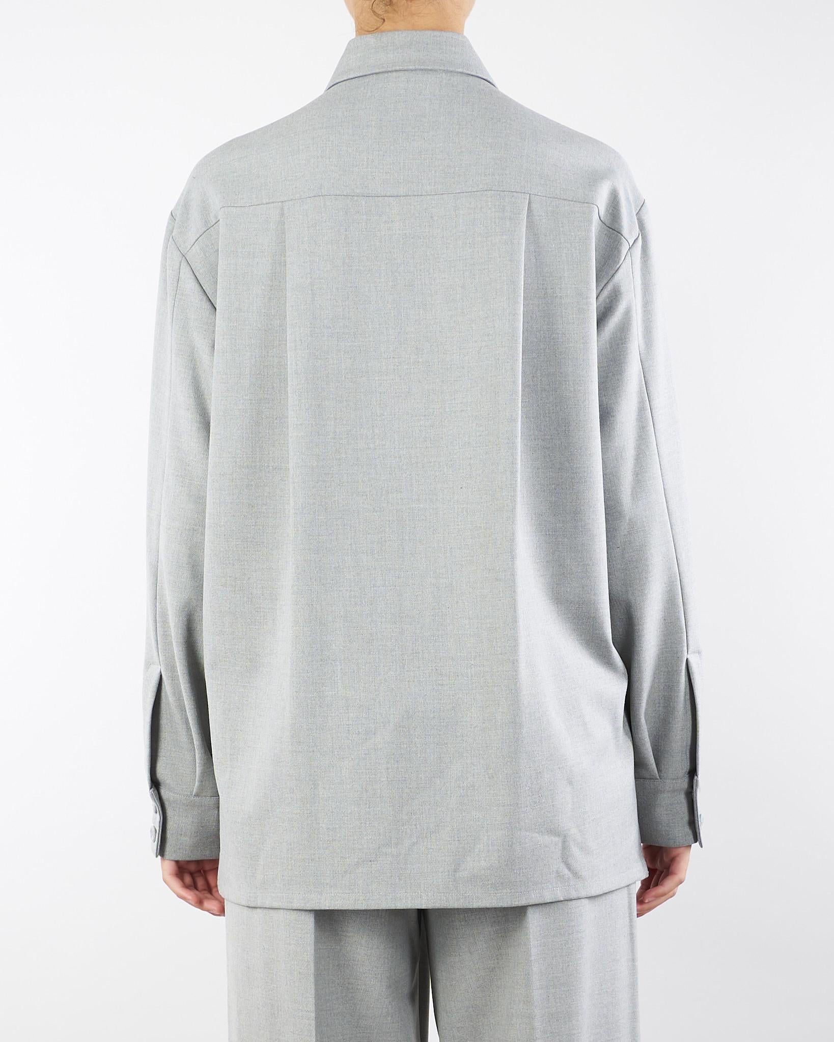 Camicia Grigio con ricamo in pizzo A3169719 7 CLIPS 