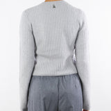 Maglia Grigio girocollo a costine 2K0328K294 S733 PATRIZIA PEPE 