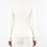 Giacca Milk in crêpe leggero con dettagli zip GI17256E2 DZ9 ELISABETTA FRANCHI 