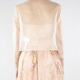 Giacca Cipria crop in organza di seta MSEABITATA 64 MAX MARA STUDIO 