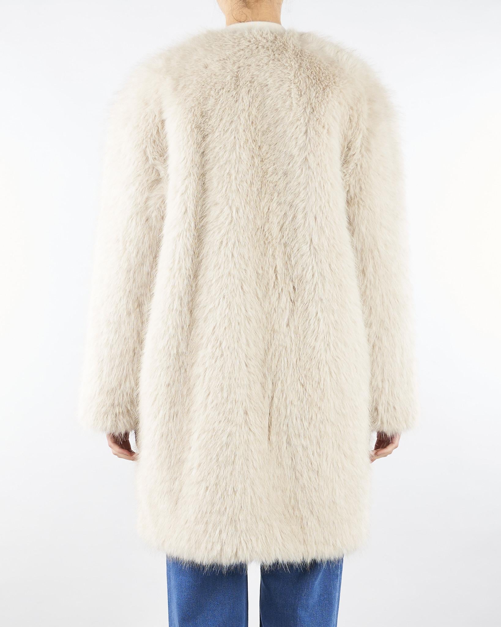 Cappotto Naturale in tessuto effetto faux fur EROS 2 MAX MARA STUDIO 