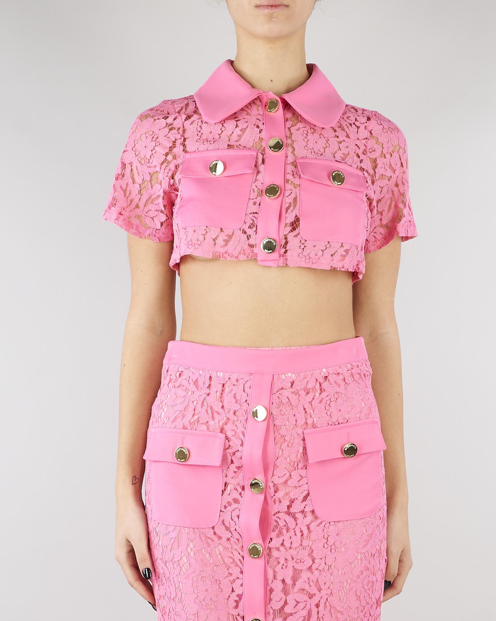 Camicia Rosa in pizzo NS108 50 NO SECRETS 