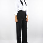 Tuta Bianco-Nero in popeline e crêpe leggero TU05656E2 221 ELISABETTA FRANCHI 