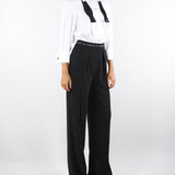 Tuta Bianco-Nero in popeline e crêpe leggero TU05656E2 221 ELISABETTA FRANCHI 