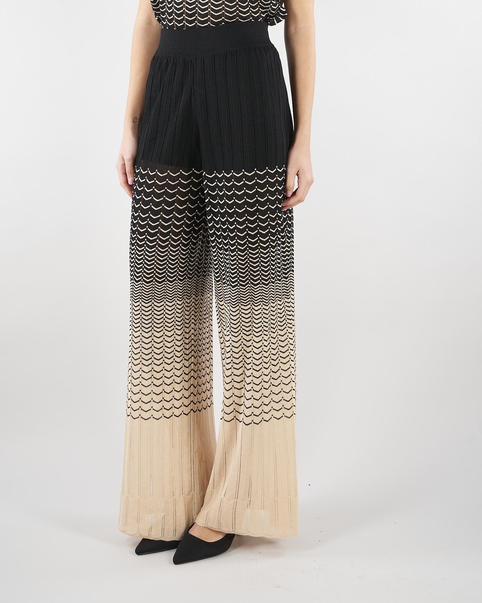 Pantalone Yoda Crema-Nero in maglia YODA 810 NENETTE 