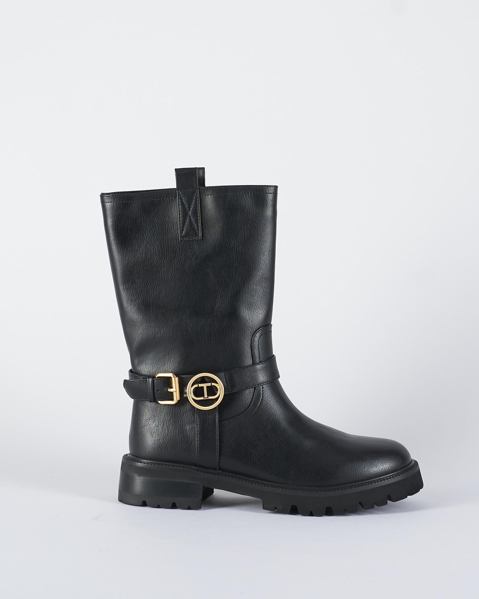 Stivaletti con cinturino e morsetto Oval T TCP192 6 TWIN SET 