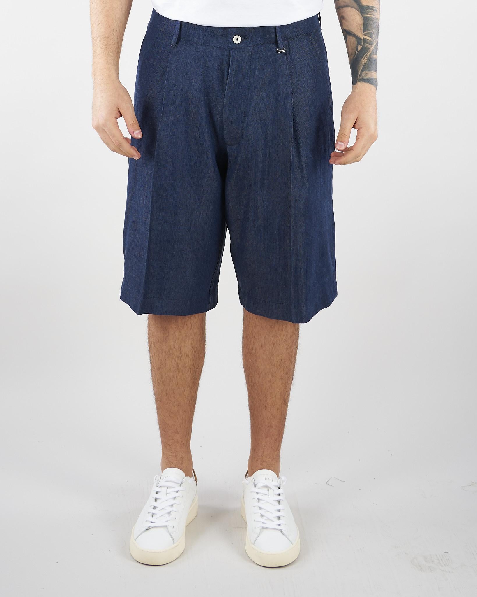 Bermuda Blu con pences effetto Denim BE3711 28 I'M BRIAN 