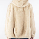 Ecopelliccia Beige con cappuccio e bottoni gioiello NS204 30 NO SECRETS 