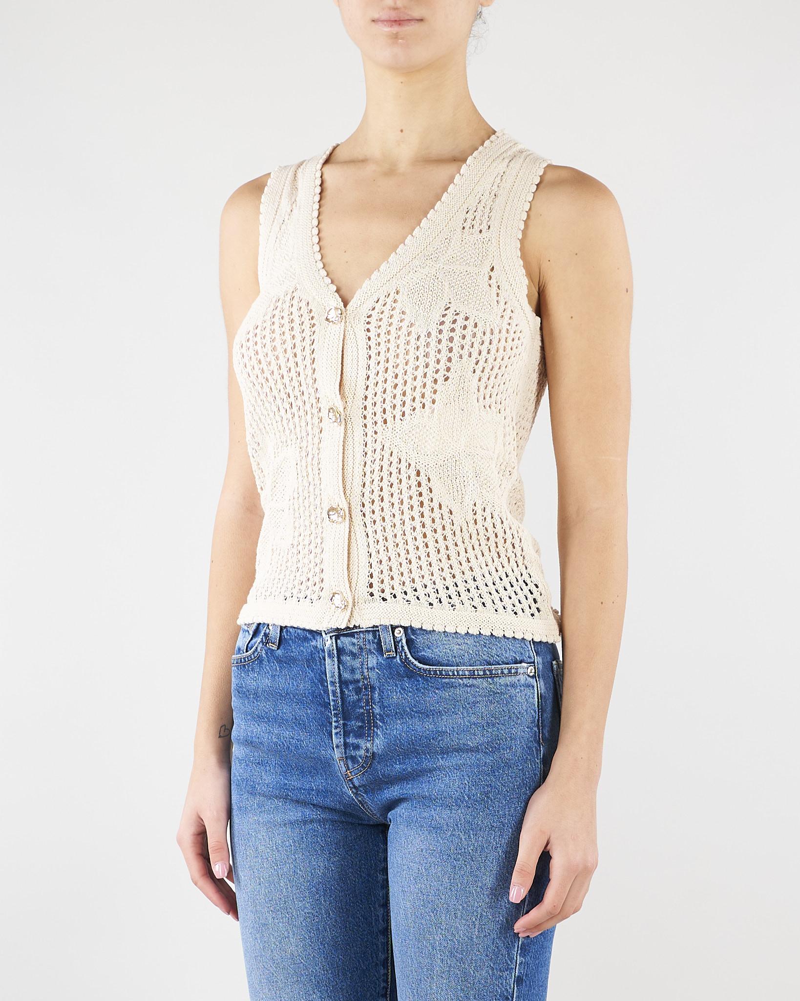 Gilet Crema in cotone MLLASTICE 1 MARELLA 