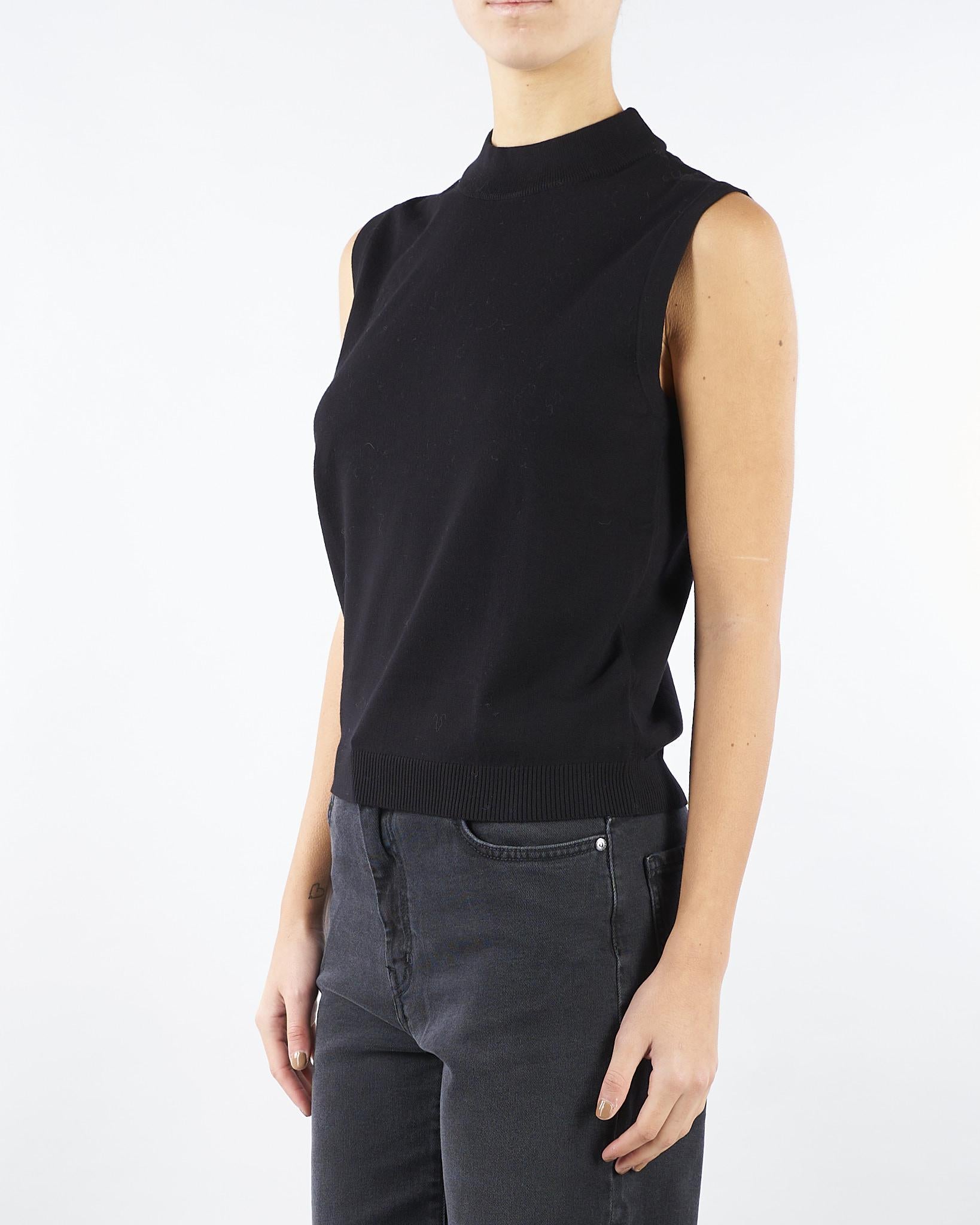 Top Nero in filato di viscosa stretch NAZIONE 14 MAX MARA WEEKEND 