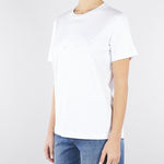 T-shirt Gesso con ricamo logo MA01761E2 270 ELISABETTA FRANCHI 