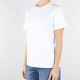T-shirt Gesso con ricamo logo MA01761E2 270 ELISABETTA FRANCHI 