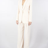 Giacca in crêpe con impunture a contrasto