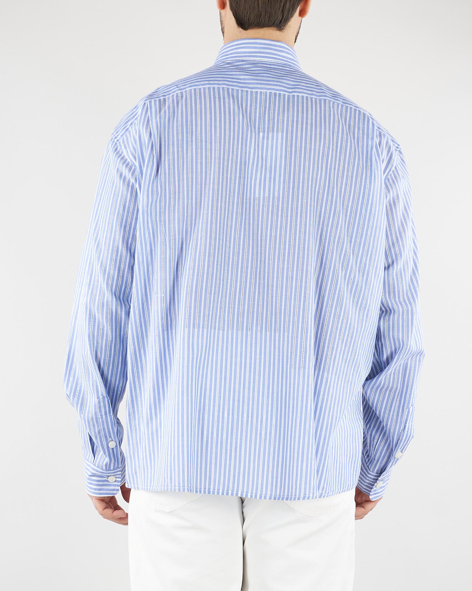 Camicia Blu-Bianco a righe in cotone CAU3DICI065 31 3DICI 