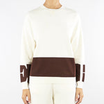 Maglia Milk-Coffee in viscosa con bande lucide MK01S56E2 EG2 ELISABETTA FRANCHI 