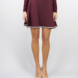 Minigonna a ruota in crêpe con morsetto Elisabetta Franchi