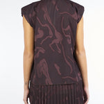 Camicia jacquard Bordeaux con fiocco RI9SB13 85 ANGELA DAVIS 