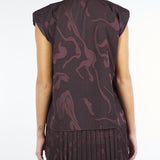 Camicia jacquard Bordeaux con fiocco RI9SB13 85 ANGELA DAVIS 