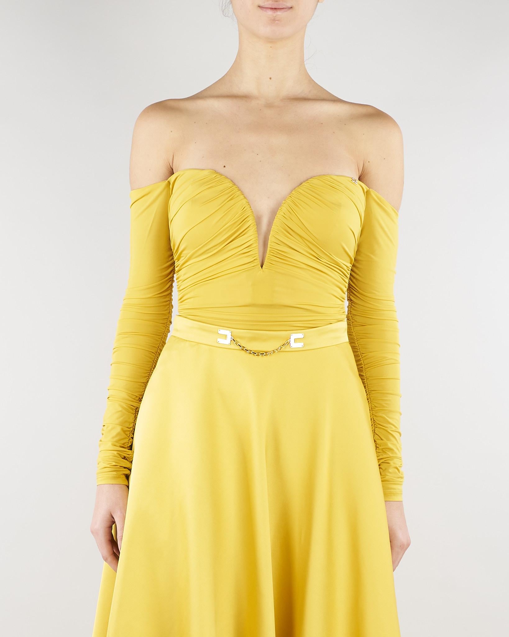 Body Sun in jersey crêpe leggero con drappeggi BO01561E2 EV4 ELISABETTA FRANCHI 