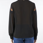 Camicia Nero con inserti in pizzo NS039 99 NO SECRETS 