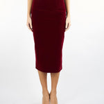 Gonna tubino Bordeaux in velluto ACT15186GO3544 85 ACTUALEE 