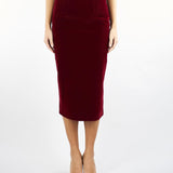 Gonna tubino Bordeaux in velluto ACT15186GO3544 85 ACTUALEE 