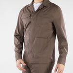 Overshirt Tortora in fresco di lana stretch 4032G2458260000 29 MANUEL RITZ 