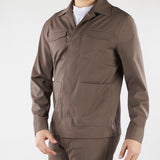 Overshirt Tortora in fresco di lana stretch 4032G2458260000 29 MANUEL RITZ 