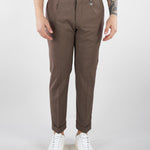 Pantalone Chino Tortora in fresco di lana 4032P1658260000 29 MANUEL RITZ 