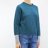 Maglia bicolor in pura lana e cashmere Vanise'