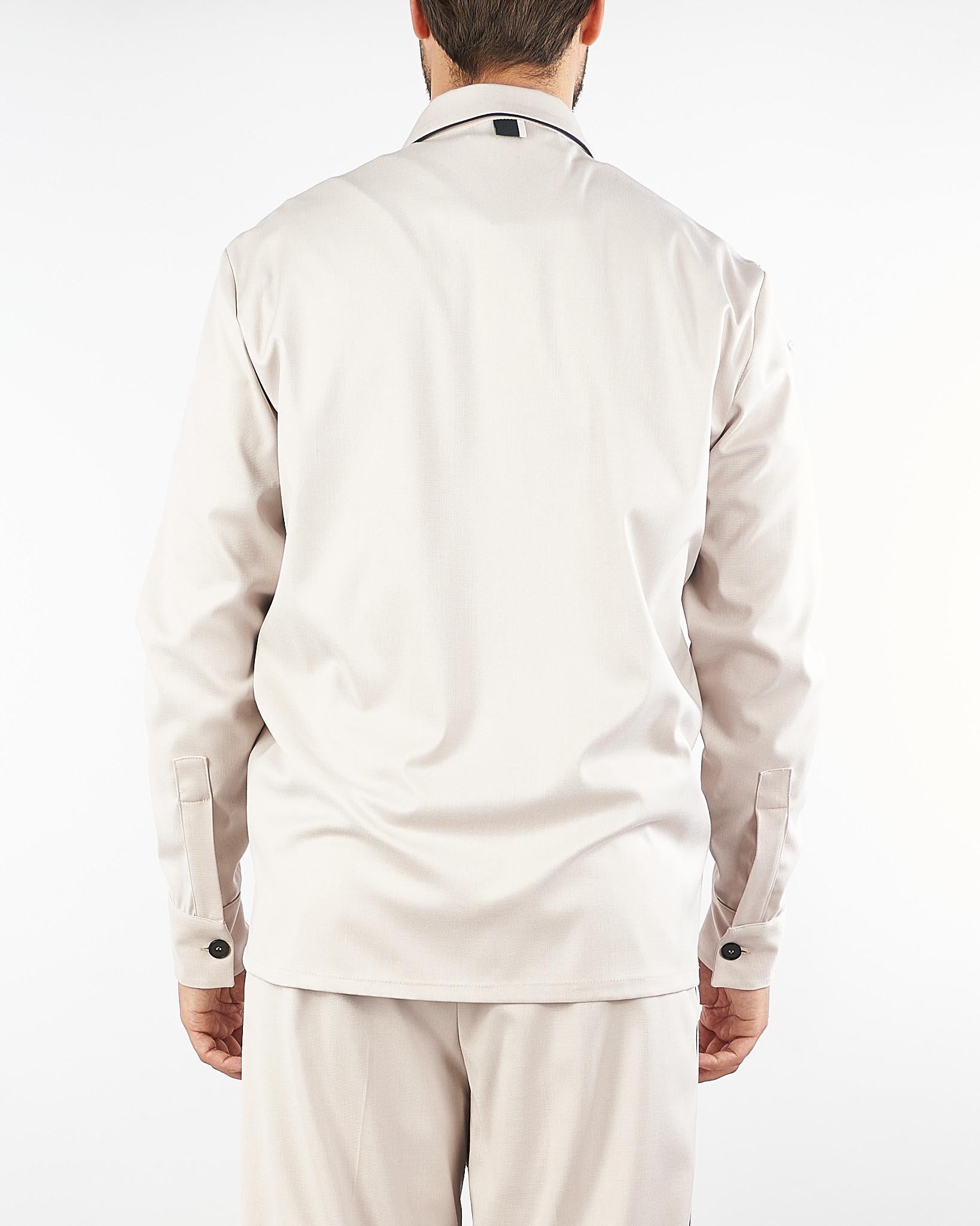 Overshirt Panna in tessuto tecnico L1HFW25260013 A039 LOW BRAND 