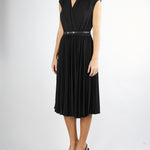 Abito Nero in cady con plissè ALBINO 1 MAX MARA STUDIO 
