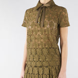 Blusa Verde Olio in pizzo MSTVELLO 1 MAX MARA STUDIO 