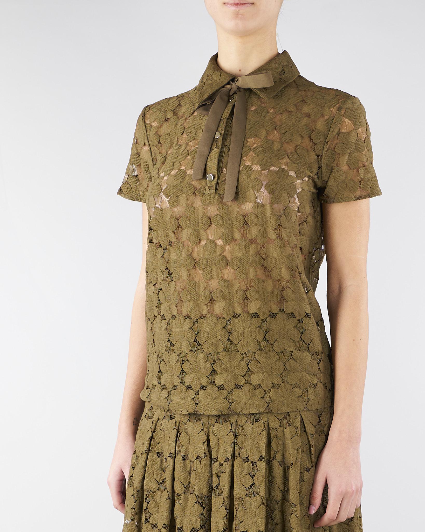 Blusa Verde Olio in pizzo MSTVELLO 1 MAX MARA STUDIO 