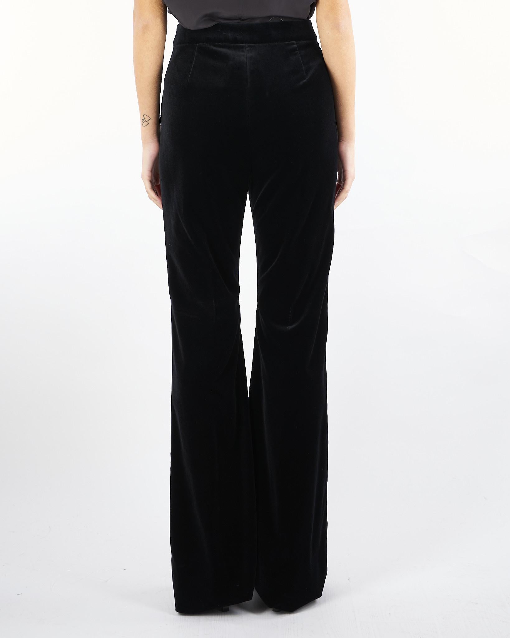 Pantalone smoking Nero in velluto VETRINO 7 MAX MARA STUDIO 