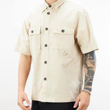 Overshirt in misto lino e cotone relaxed fit Paolo Pecora