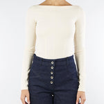 Body Crema corsetto stretch a maniche lunghe 2C1642A658 W405 PATRIZIA PEPE 