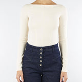 Body Crema corsetto stretch a maniche lunghe 2C1642A658 W405 PATRIZIA PEPE 