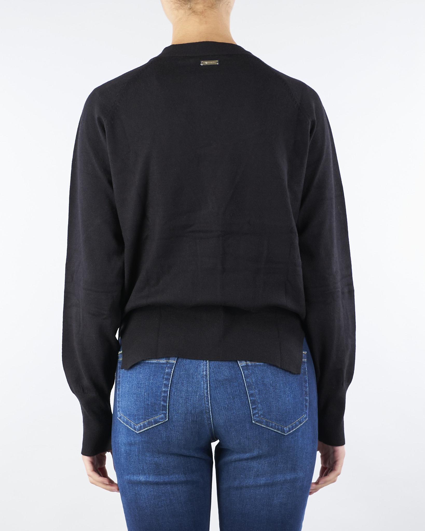 Cardigan Nero con inserti in pizzo NS241 99 NO SECRETS 