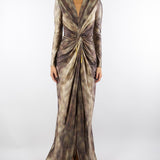 Abito Lizard Red Carpet in lycra con stampa pitone ABR3557E2 EL1 ELISABETTA FRANCHI 