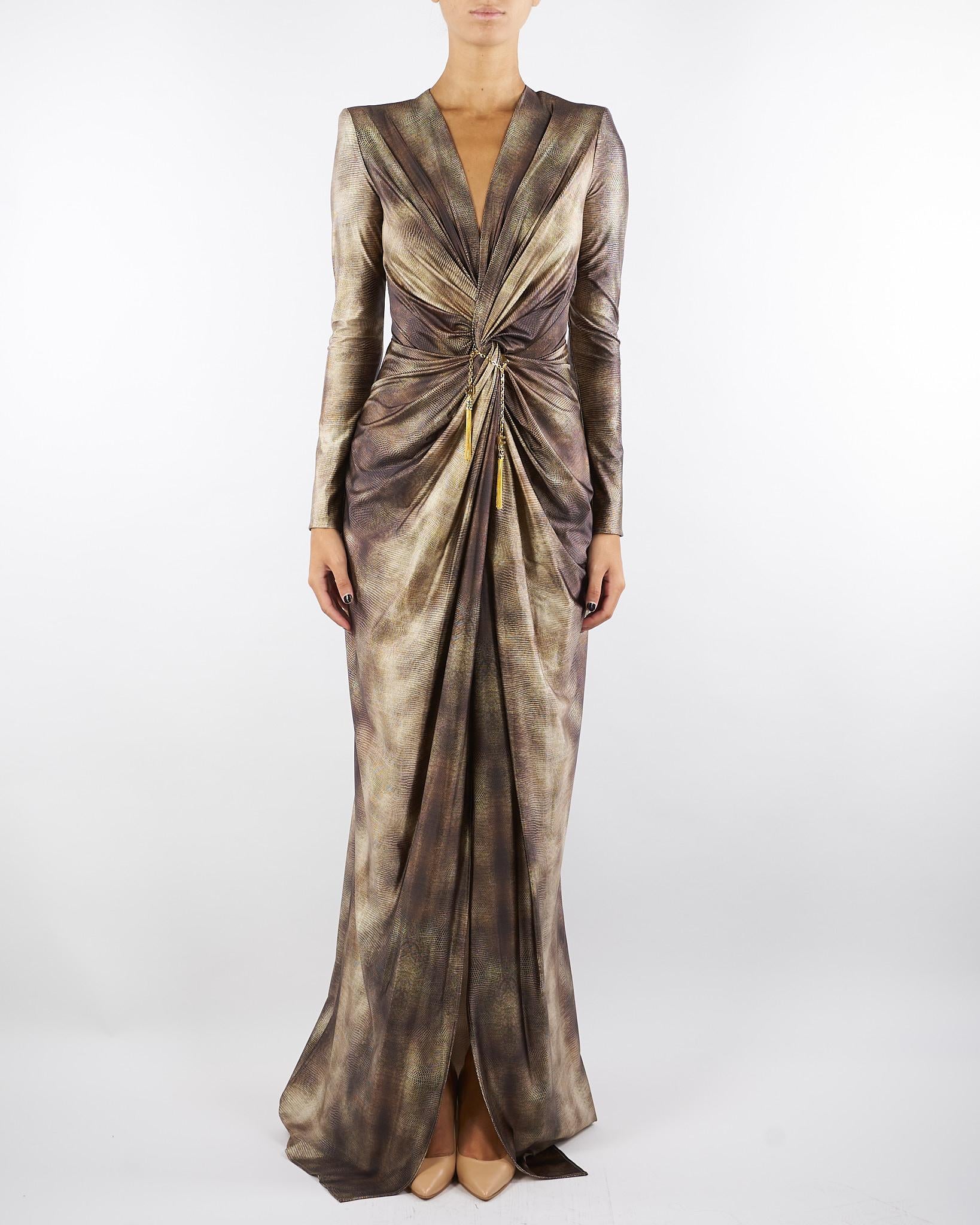 Abito Lizard Red Carpet in lycra con stampa pitone ABR3557E2 EL1 ELISABETTA FRANCHI 