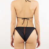 Costume bikini triangolo imbottito con cristalli Pin Up