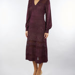 Abito Bordeaux in maglia jacquard TP3381 12367 TWIN SET 