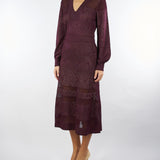 Abito Bordeaux in maglia jacquard TP3381 12367 TWIN SET 