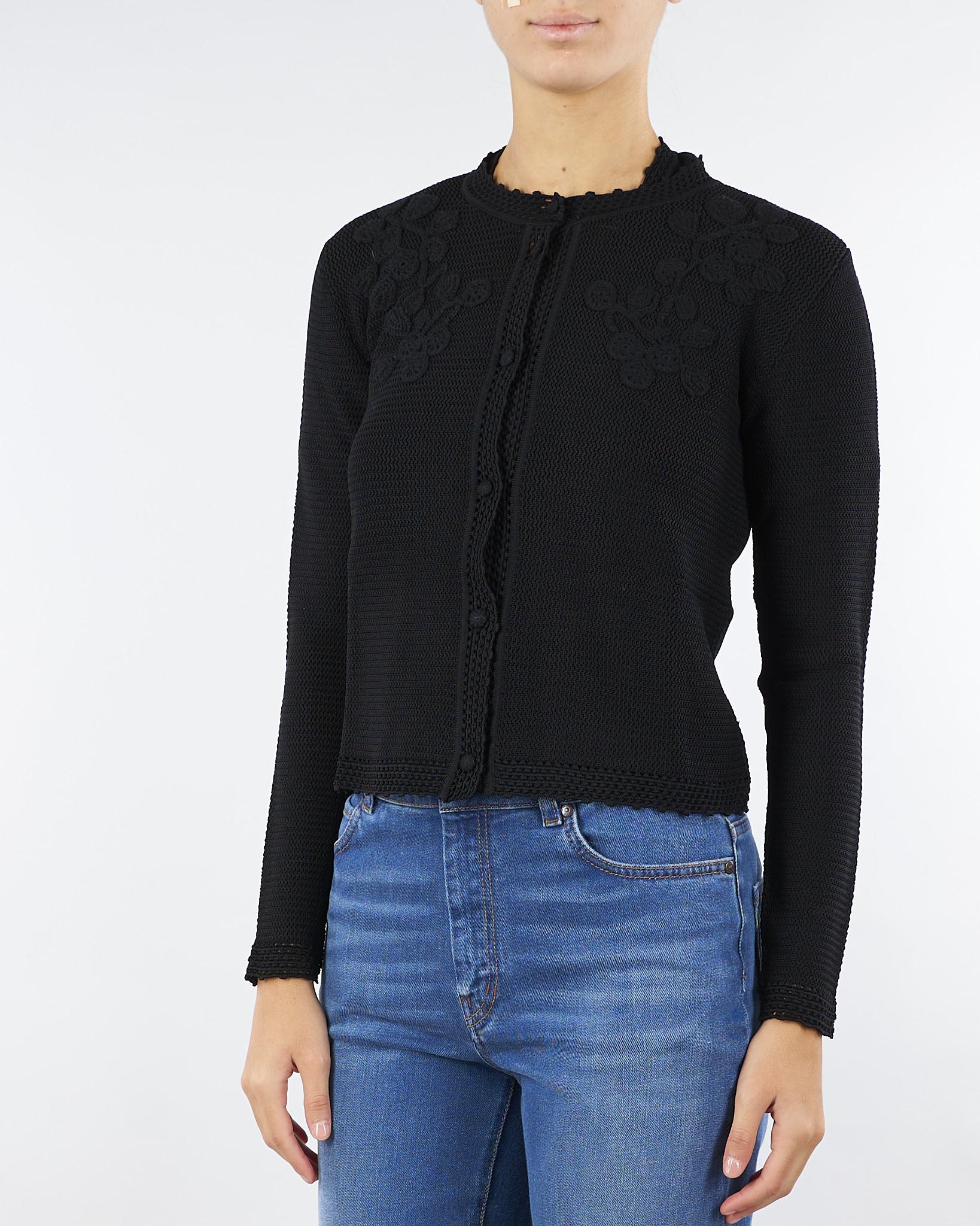 Completo Cardigan e Top Nero con ricami TP3174 6 TWIN SET 